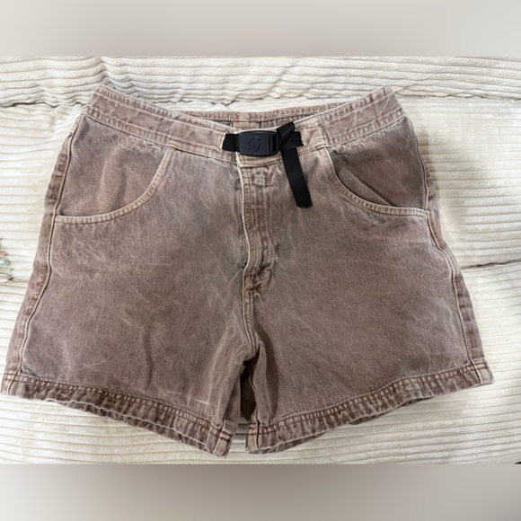 Gramicci Pants - Gramicci Womens Shorts Size M Brown Hiking Outdoor Adjustable Belt Casual